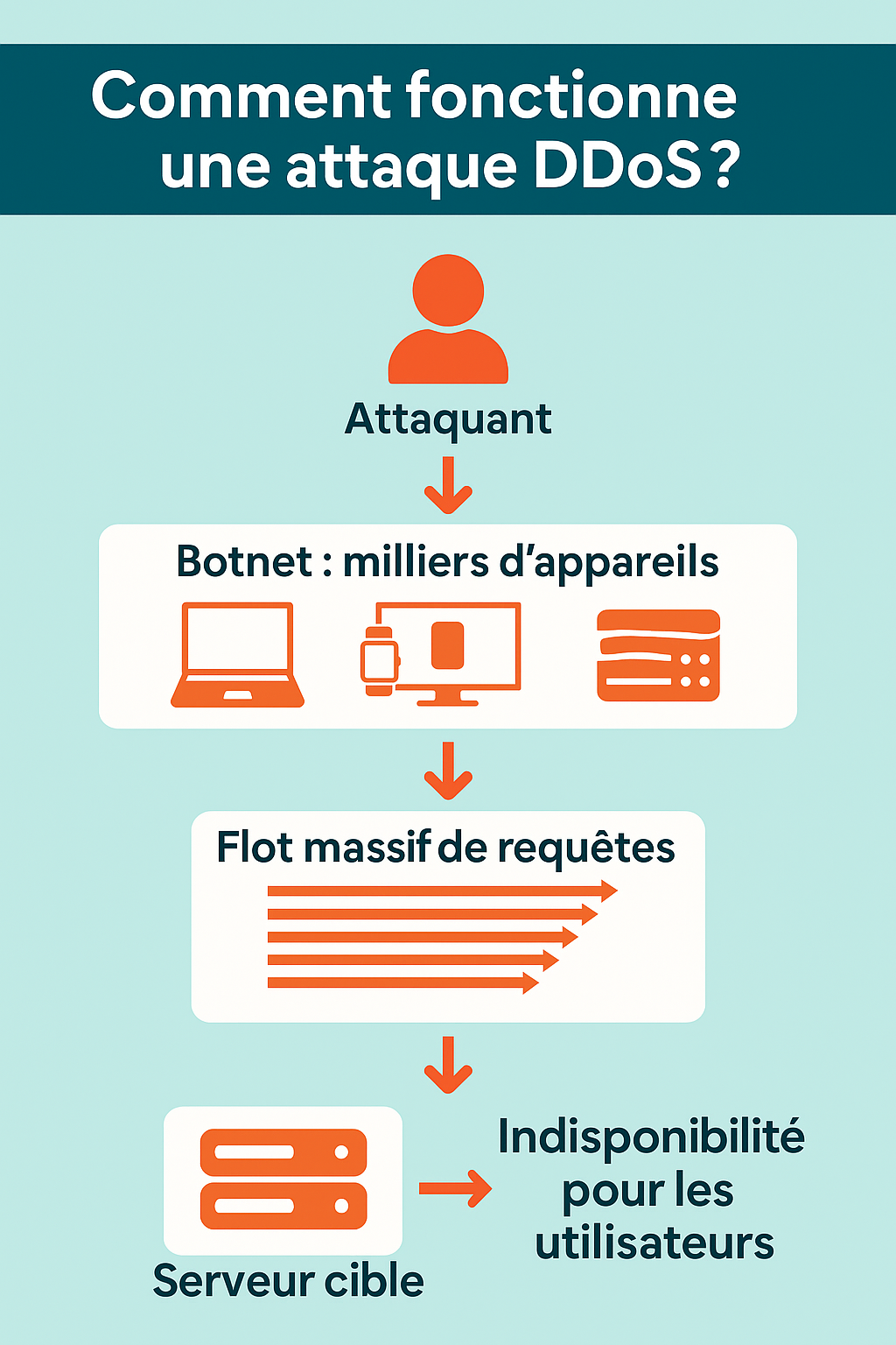 Comment fonctionne un attaque DDoS