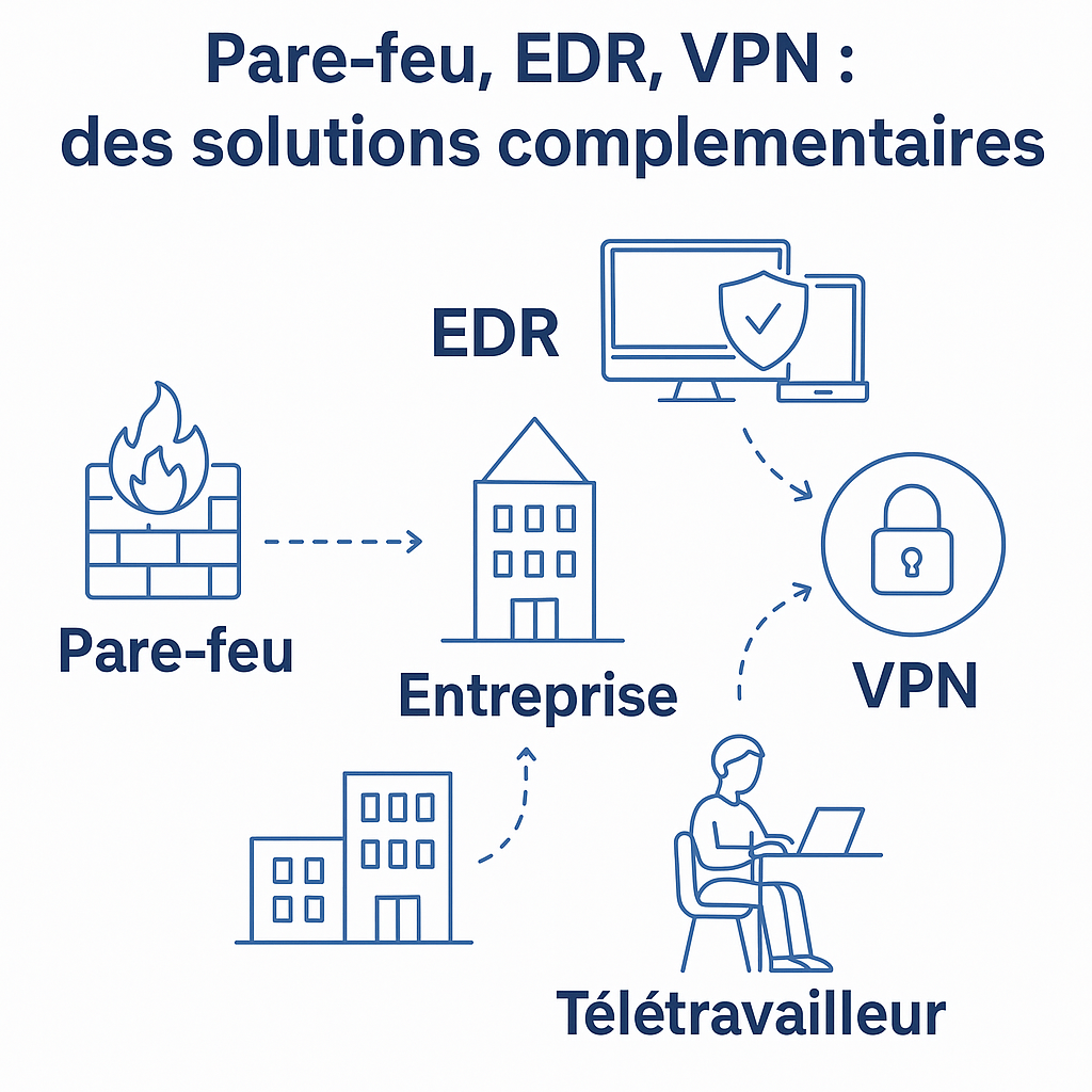 Pare-feu, EDR, VPN : des solutions complémentaires pour protéger votre réseau